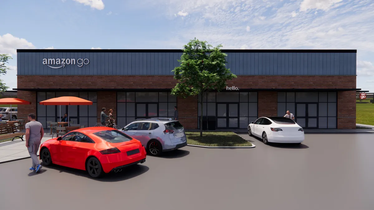 Rendering of Amazon Go store in Mill Creek, Washington