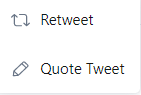 Twitter retweet options