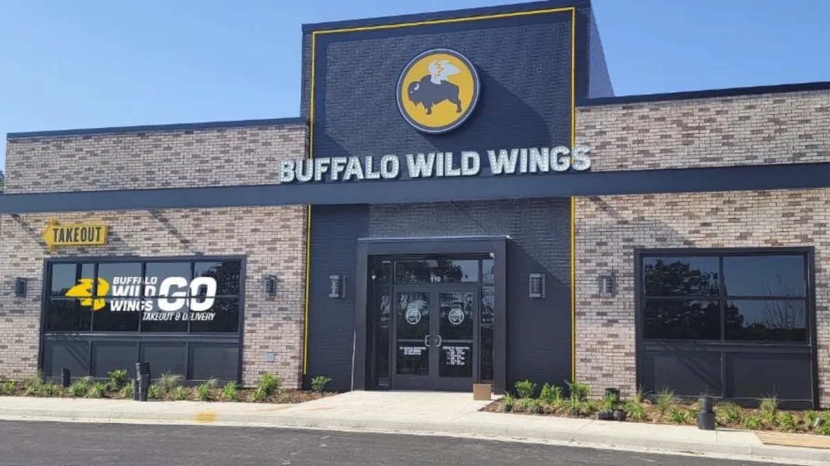 An image of Buffalo Wild Wings with its to-go branded section