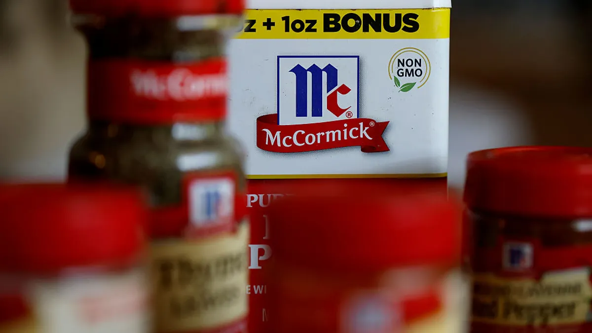 McCormick spices are displayed