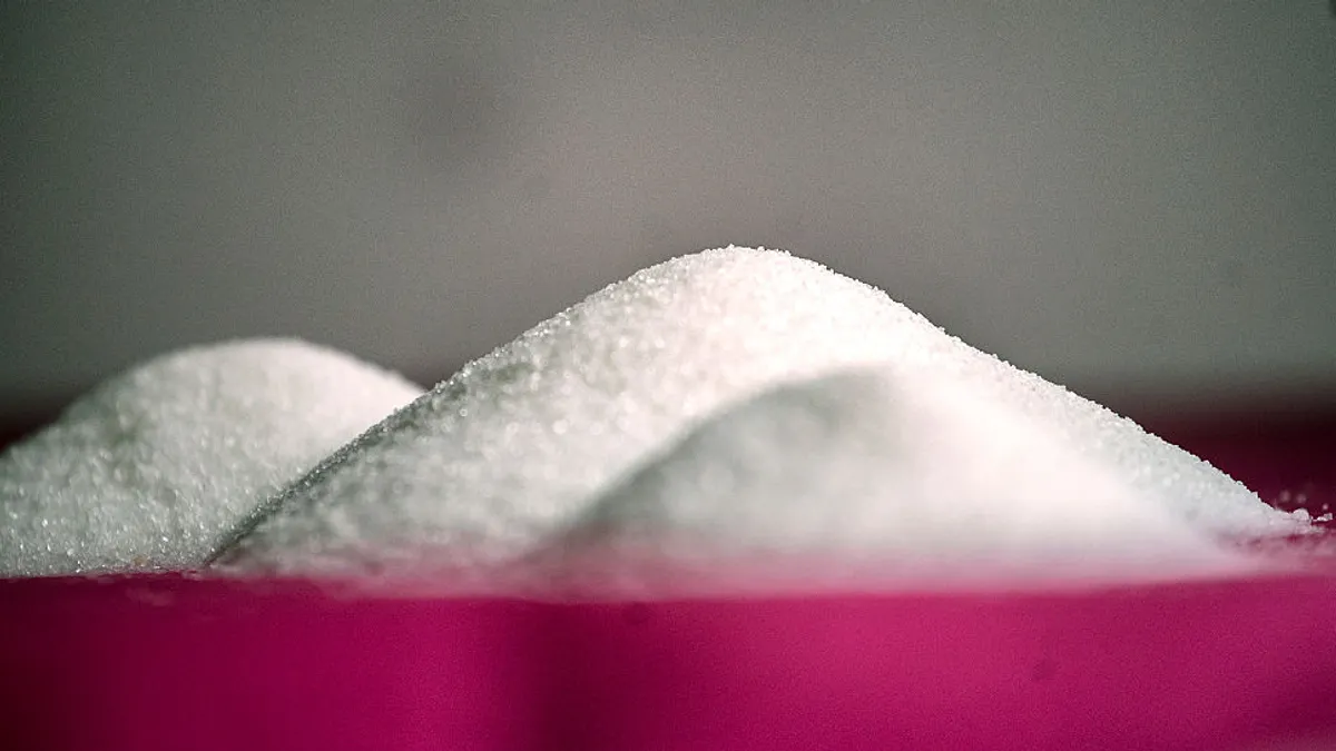 piles of sugar are seen