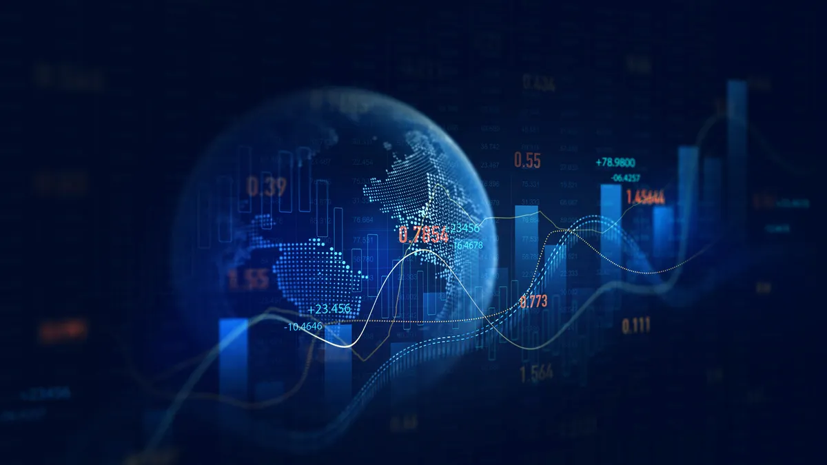 Stock market global investment trading graph growth