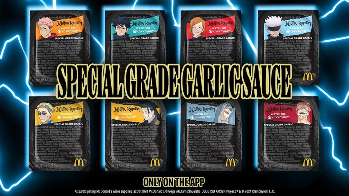 McDonald's Teams Up with Hit Anime Series "JUJUTSU KAISEN" to Unleash New App Exclusive Special Grade Garlic Sauce.