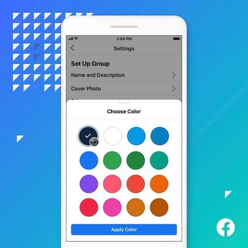 Facebook Groups colors