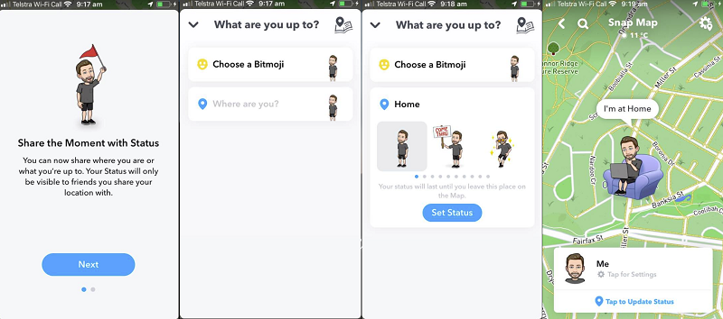 Snapchat status