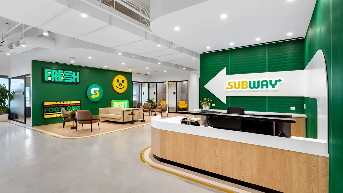 An image of the welcome center in Subway's secondary HQ