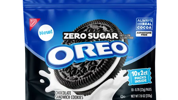 A package of Mondelez's sugar-free Oreo