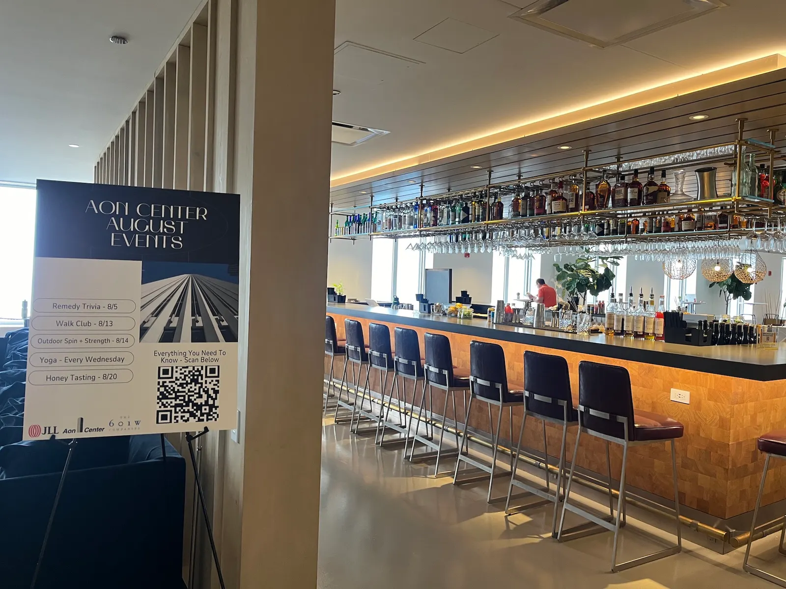 Aon Center Cloud Level's bar and event space