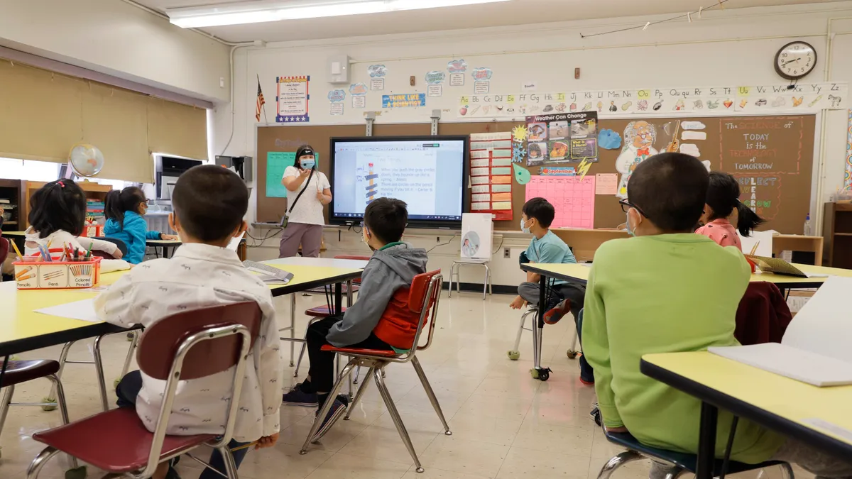 classroom of students and teacher