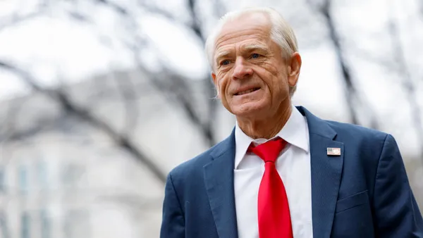 Peter Navarro arrives at the E. Barrett Prettyman Courthouse on Jan. 25, 2024 in Washington, DC.