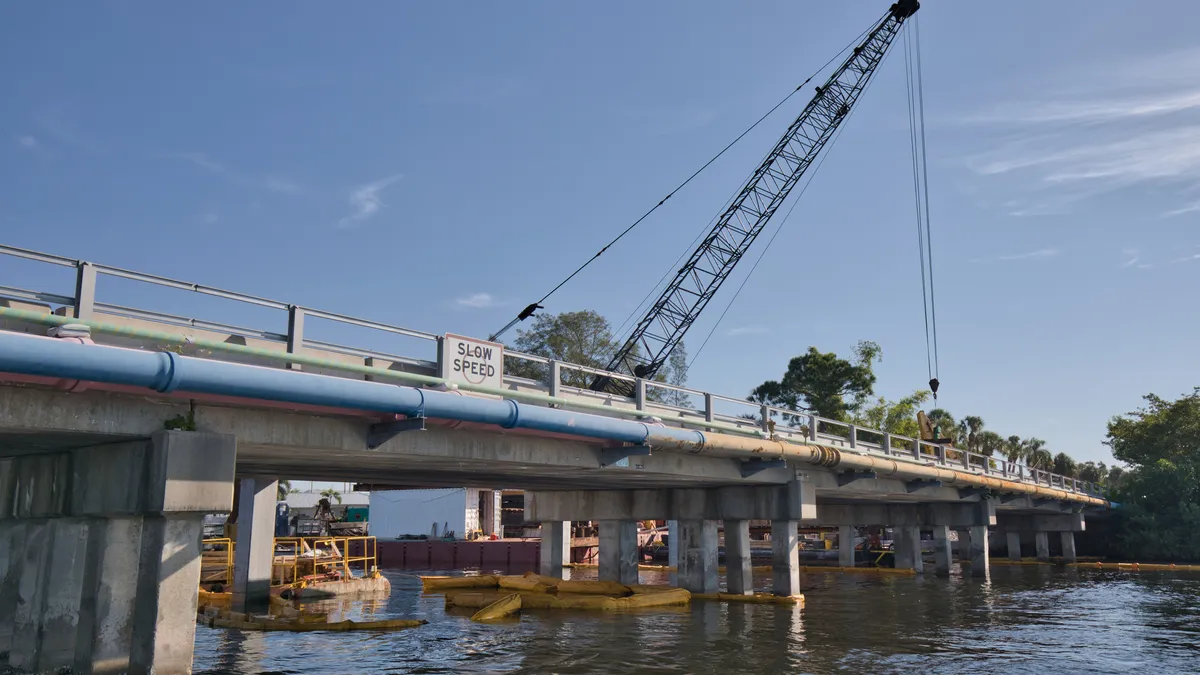 Construction of a new bridge to replace an aging bridge connecting residential communities in St. Petersburg, Florida.