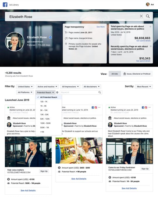 Facebook Ad Library