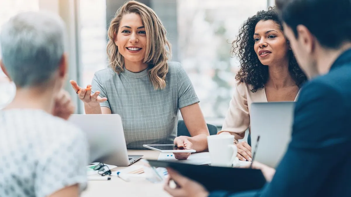 Group of people on a business meeting