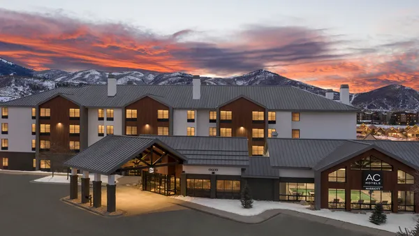 The exterior of AC Hotel by Marriott in Park City, Utah.