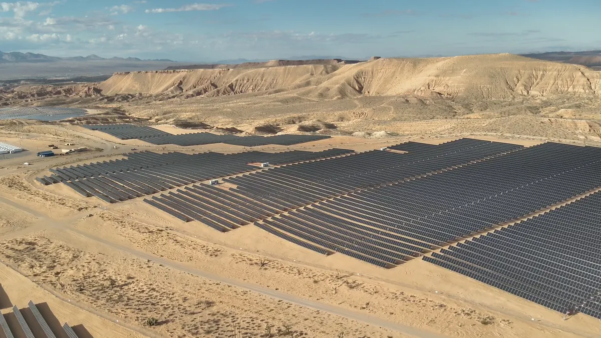 An aerial image of the Escape Solar and Storage Project in Nevada