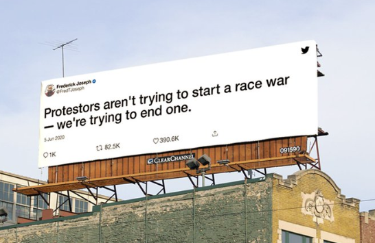 Twitter Juneteenth billboard