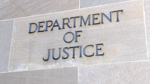 The exterior of the Department of Justice in Washington, D.C.