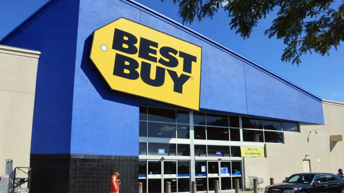 A Best Buy storefront.