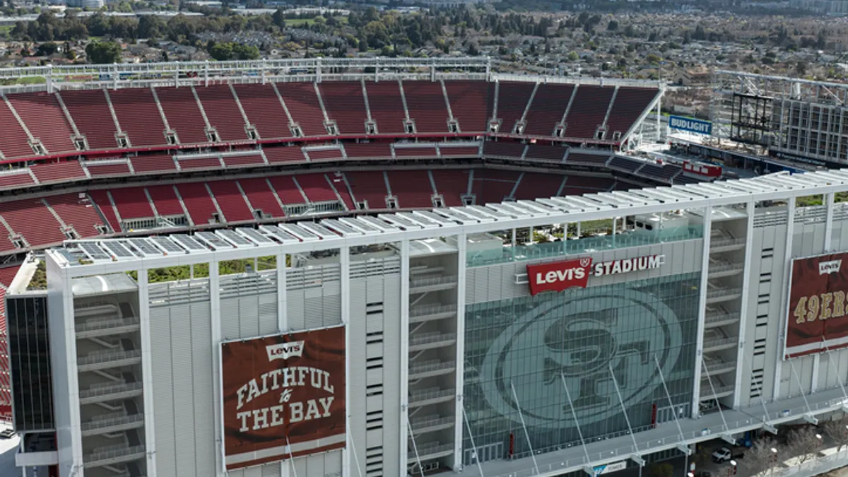 Aerial Shot of Levi's Stadium in Santa Clara, CA