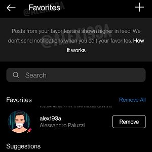 Instagram favorites