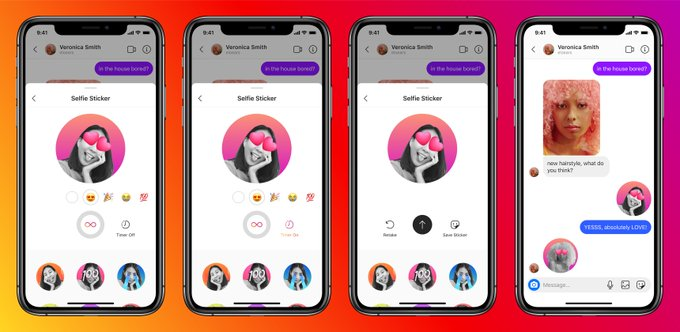 Facebook selfie stickers