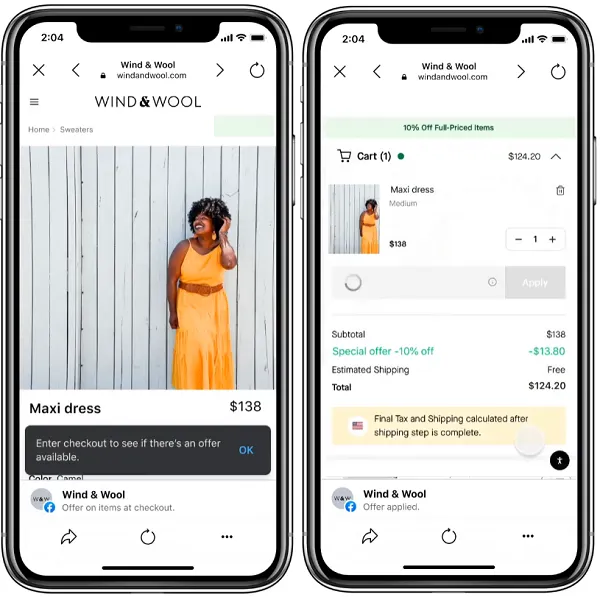 Meta promotional ads