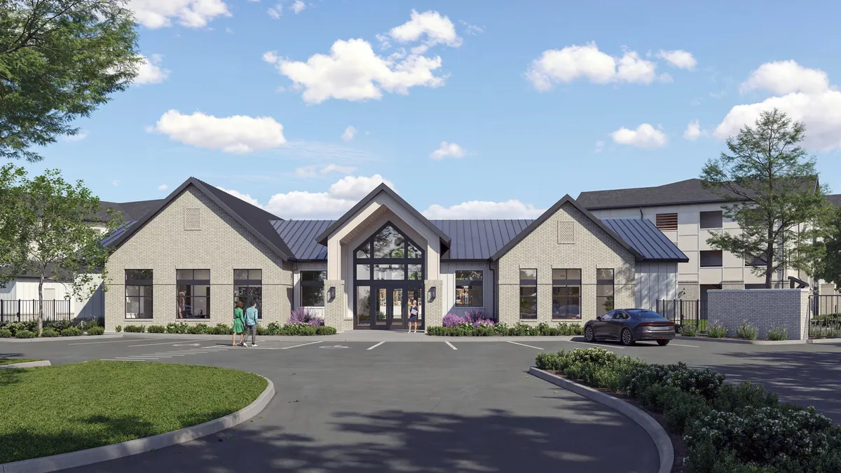 Rendering of an apartment building in west Houston, Texas.