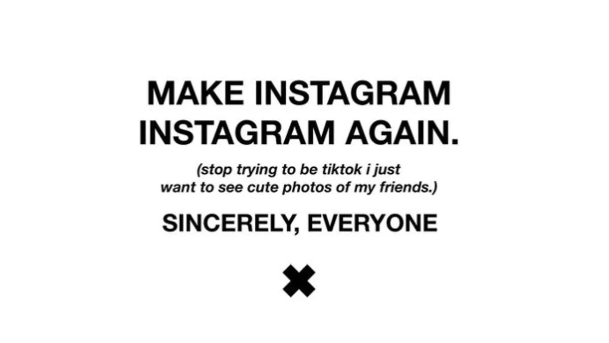 Make Instagram Instagram Again petition
