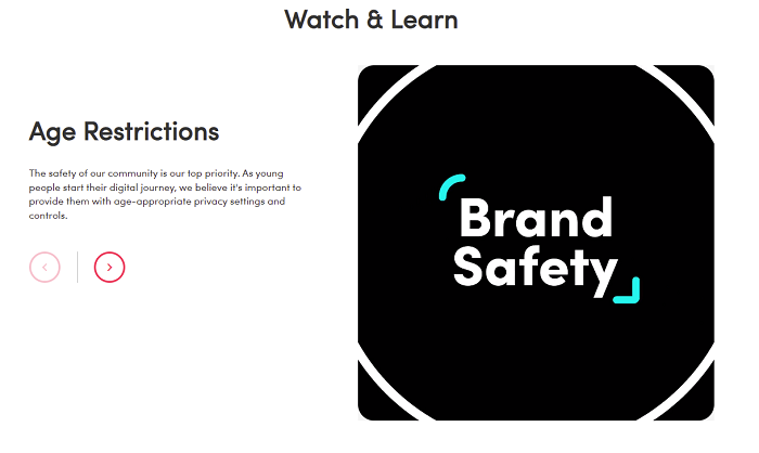 TikTok Brand Safety Center