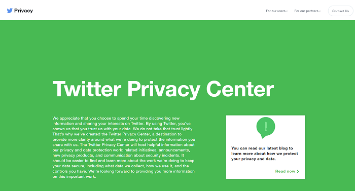 Twitter Privacy Center
