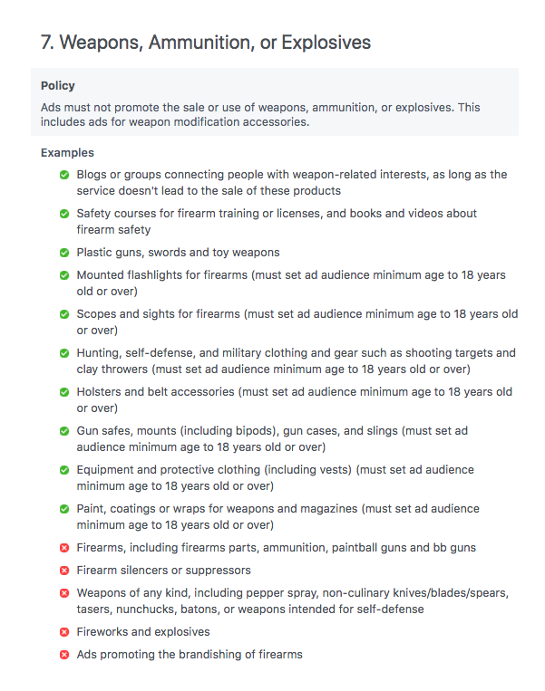 Facebook Implements New Restrictions on Ads for Weapon Accessories | Social Media Today
