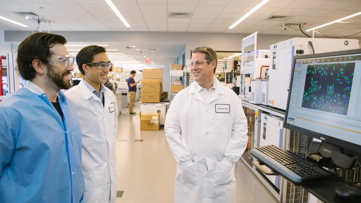 Mike Nally, CEO of Generate Biomedicines, stands in one of the company's labs.