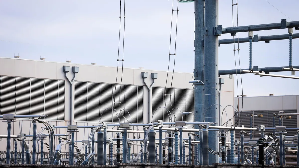 The Digital Realty ACC10 data center next to the Nimbus substation in Ashburn, Virginia.
