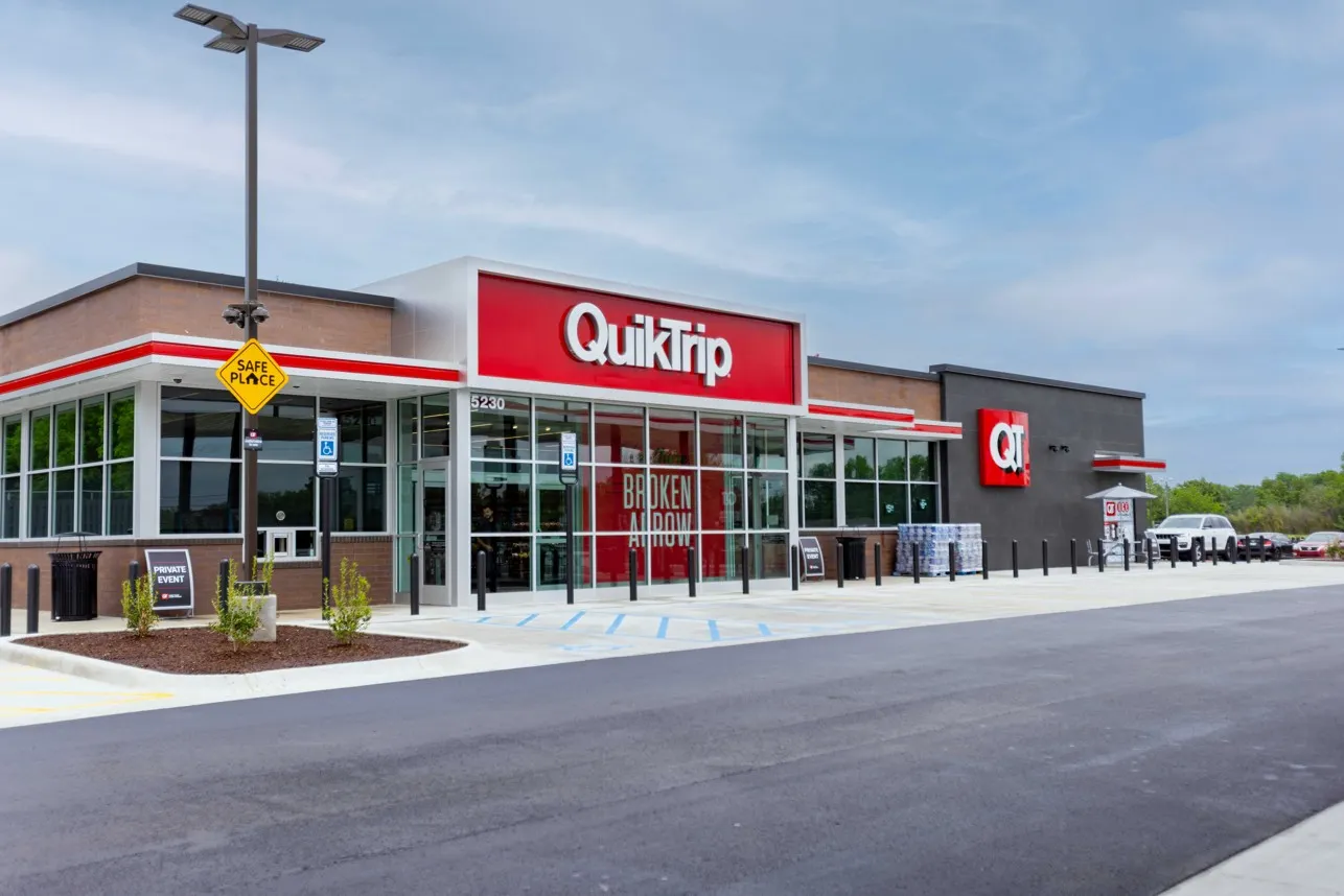 QuikTrip's front entrance of its Gen 4 store in Oklahoma