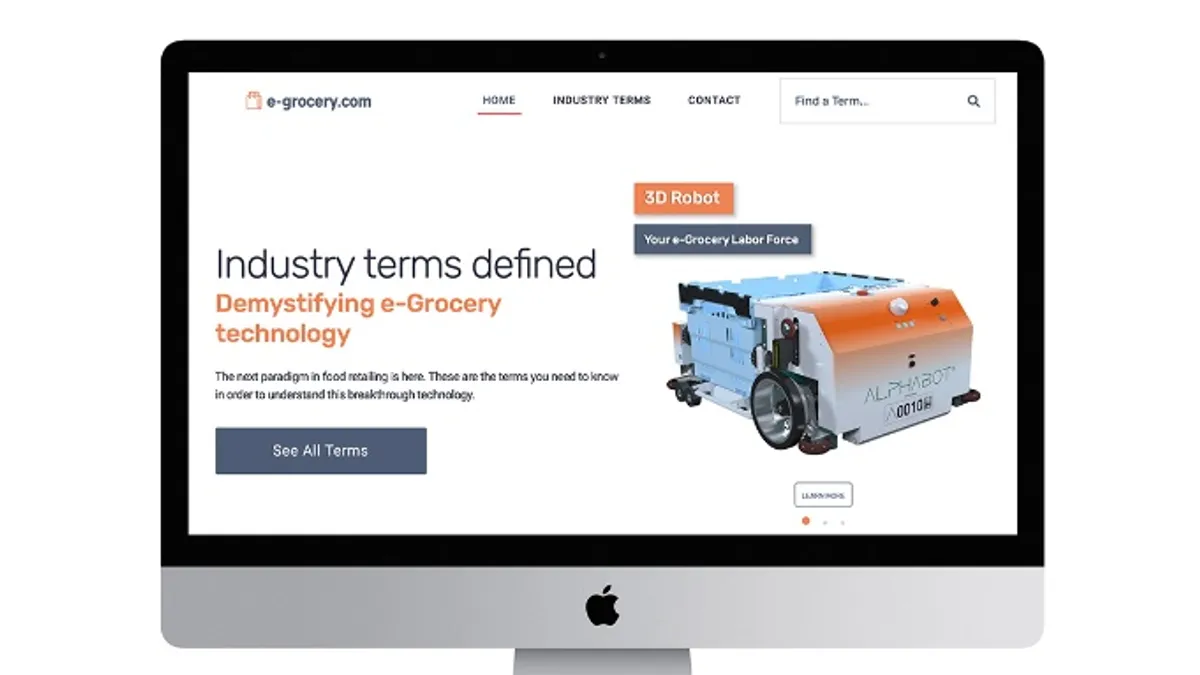 Screenshot of e-grocery.com website