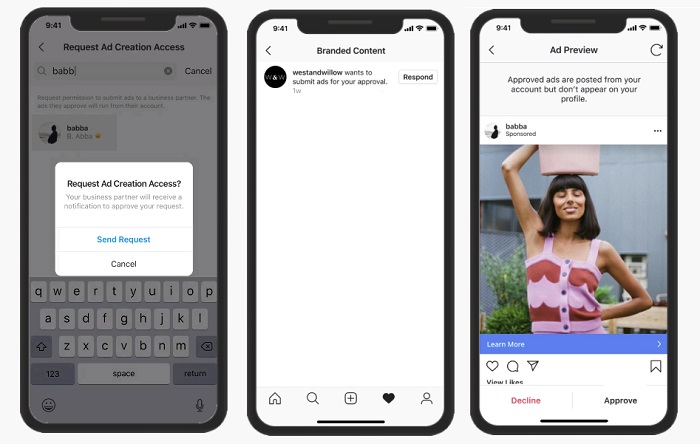 Instagram Branded Content request