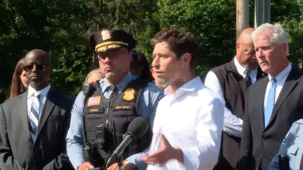 Minneapolis Mayor Jacob Frey addresses reporters after Annunciation school shooting