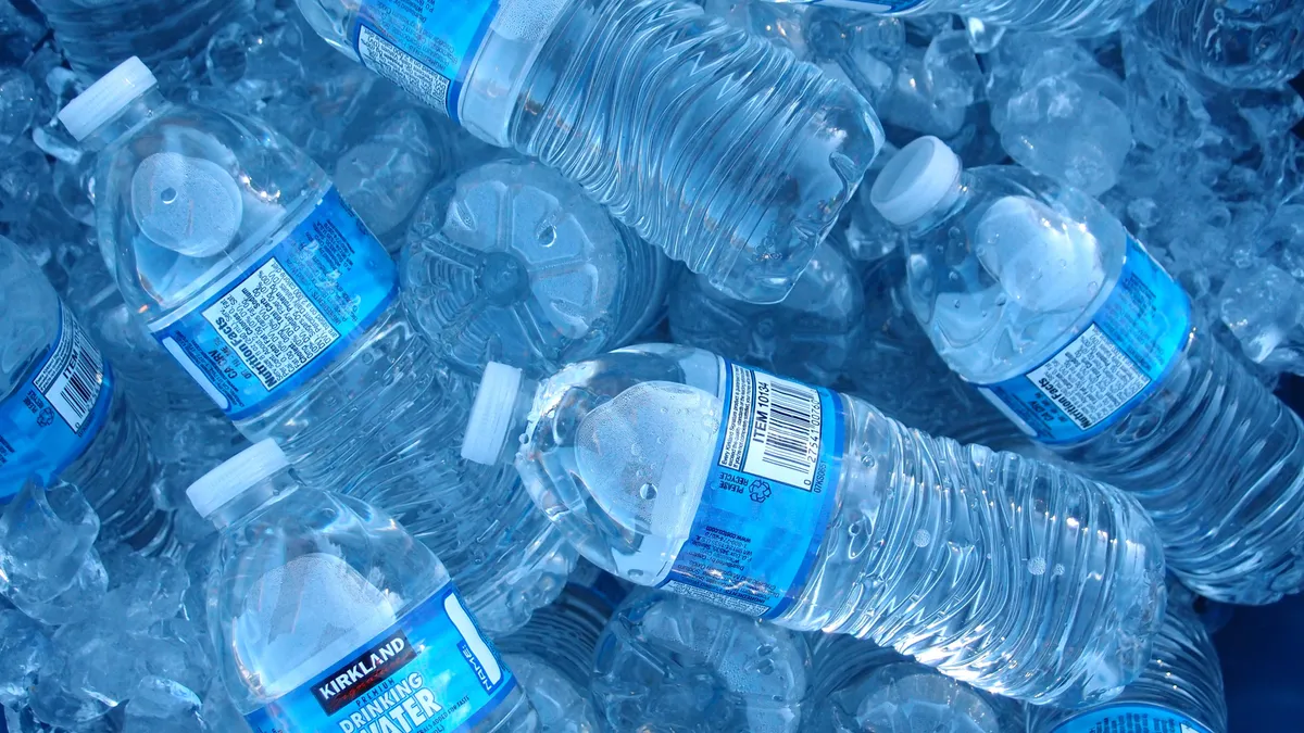 plastic water bottles