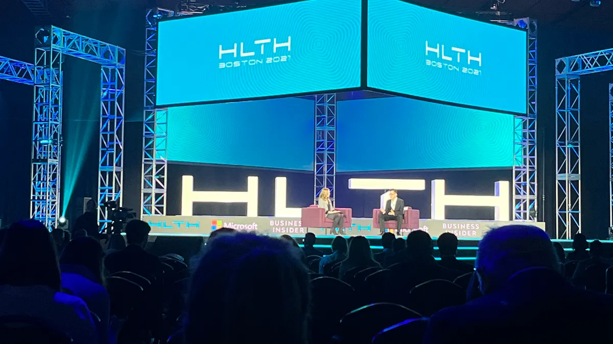 Microsoft's David Rhew speaks at the HLTH conference on Oct 19, 2021