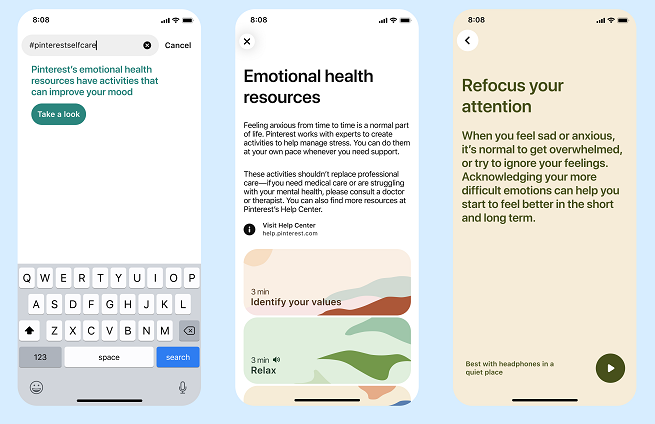 Pinterest compassionate search
