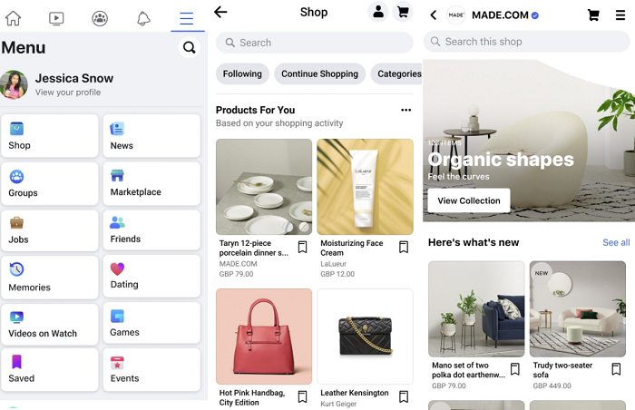 Facebook Shops UK