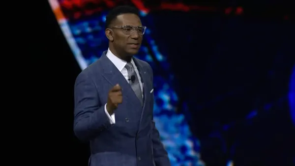 SHRM's president and CEO, Johnny C. Taylor, Jr., speaks at the SHRM26 keynote session in Orlando, Fla. on June 18, 2026.
