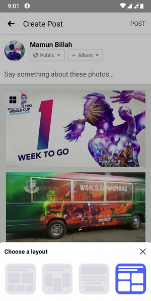 Facebook image uploads