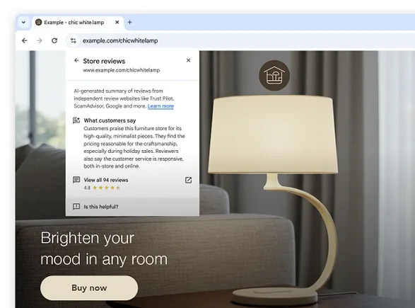 Google Adds AI Summaries of Business Reviews to Chrome URL Displays