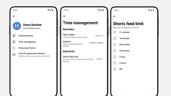 YouTube Shorts time limit