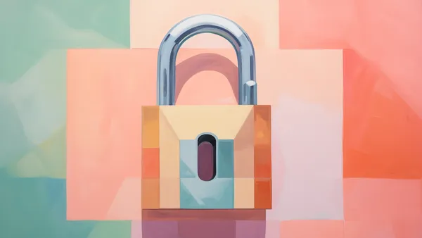 Artist graphic of a lock