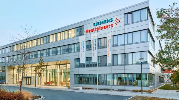 A picture of Siemens Healthineers' headquarters building in Erlangen, Germany.