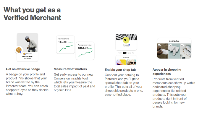 Pinterest verified merchant
