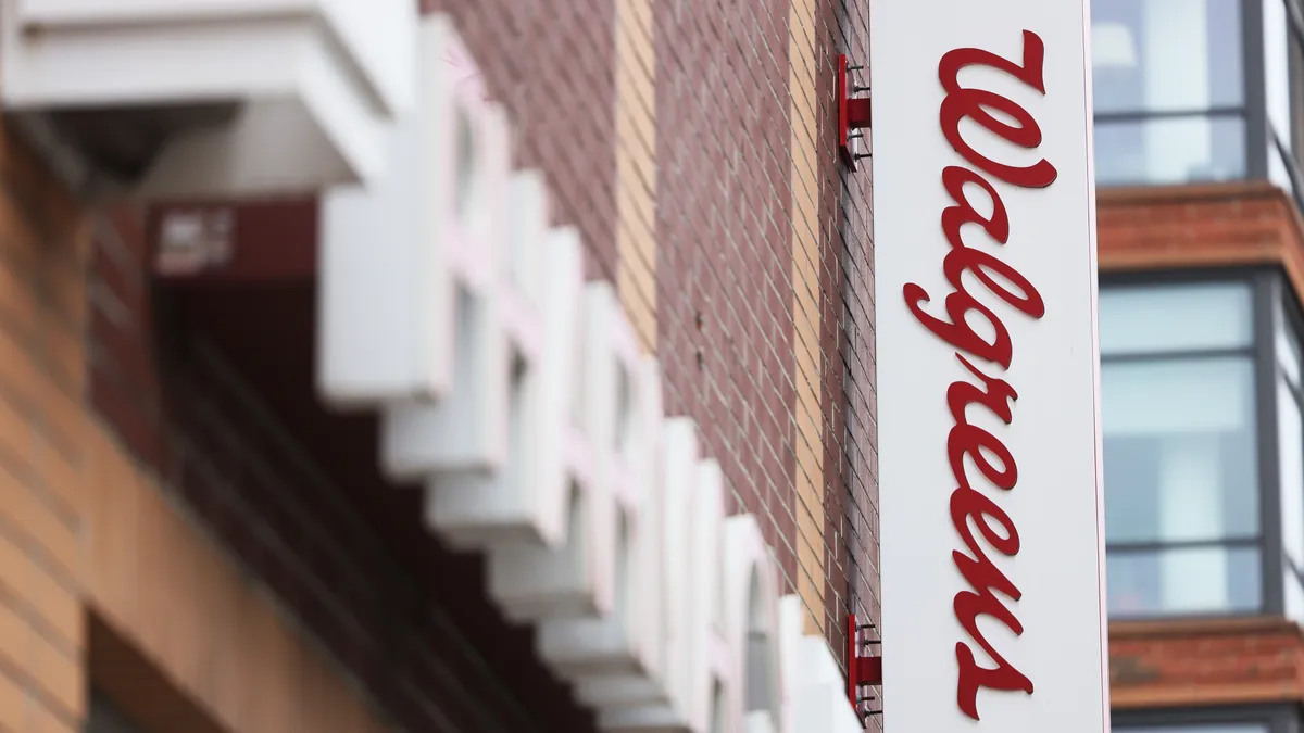 Walgreens sign seen on January 2023