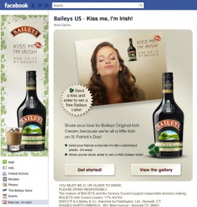 Bailey's 'Kiss me I'm Irish' campaign example